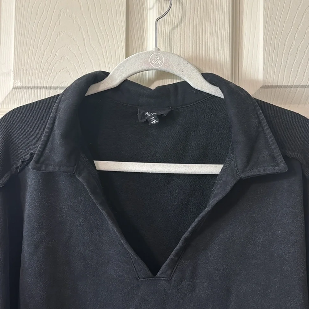 Heyson Mixed Weave Collared Sweatshirt - Picture 4 of 7